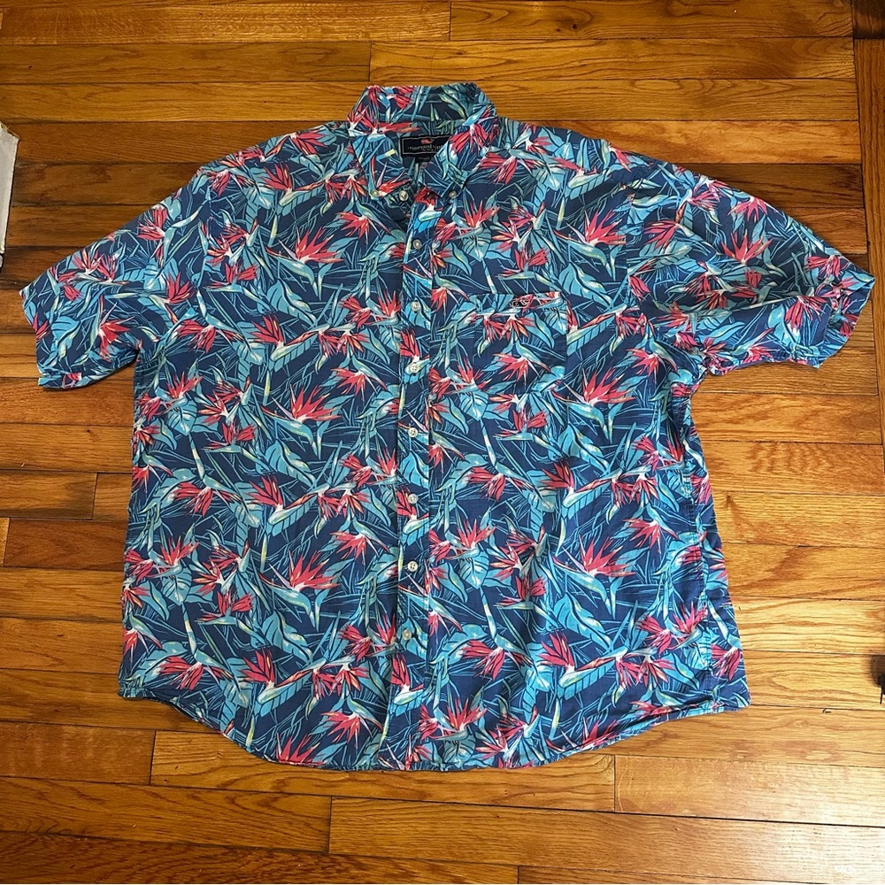 Vineyard Vines Men’s Tucker Short Sleeve Button Down Cotton Shirt XXL Hawaiian